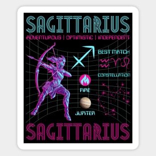 Sagittarius Futuristic Zodiac Archer Design Magnet